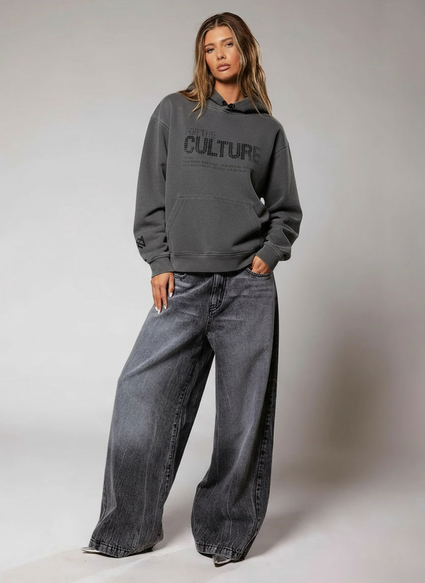 Sweat "FOR THE CULTURE" gris   ｜SOWO
