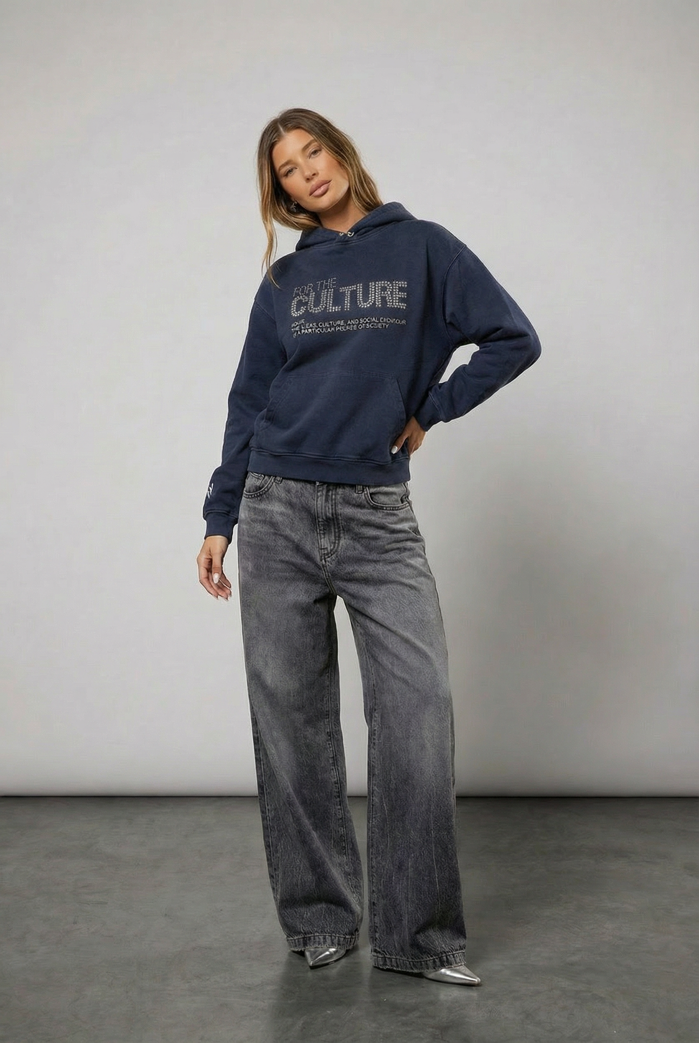 Sweat "FOR THE CULTURE" bleu｜SOWO