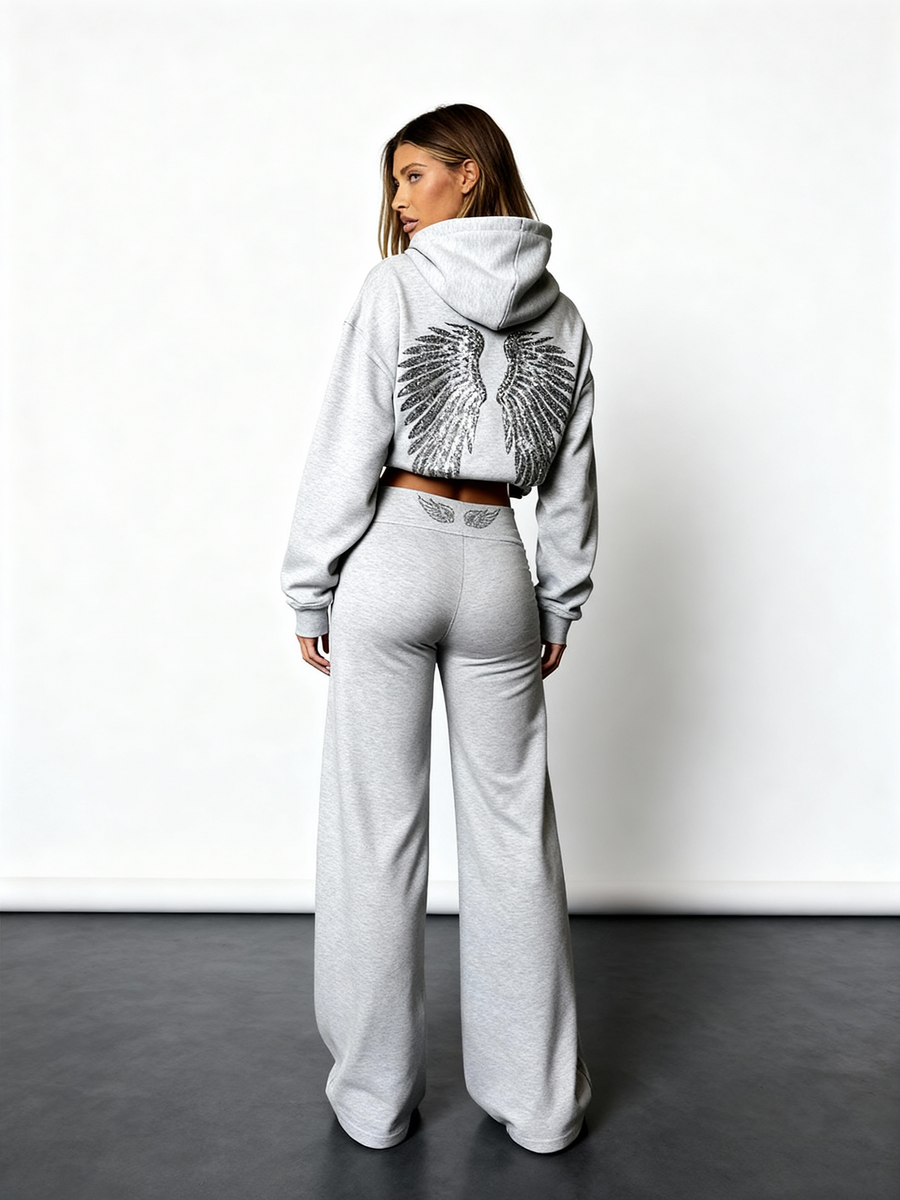 "WINGS" jogging gris｜SOWO