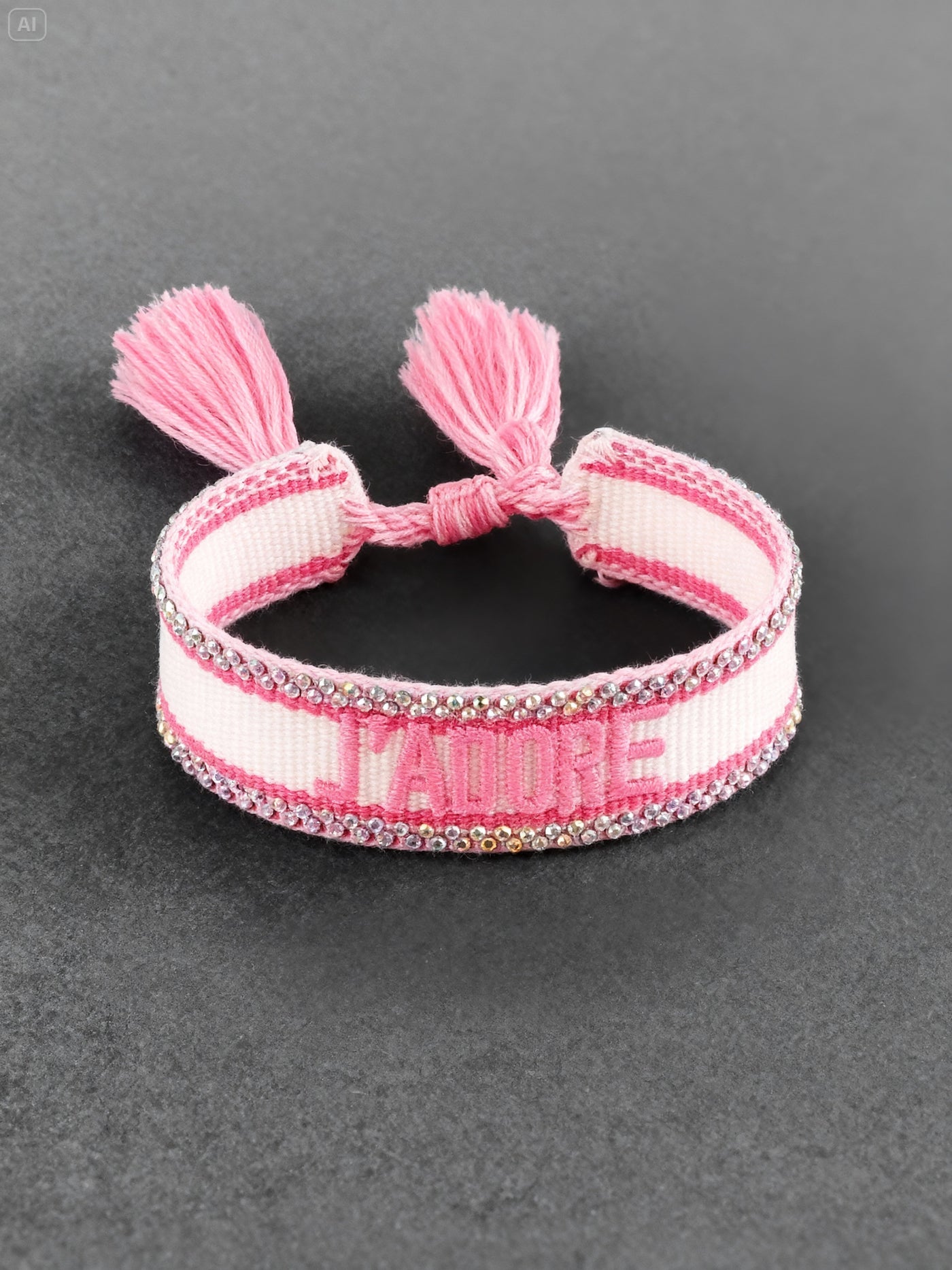 Bracelet "J'ADORE" rose｜SOWO