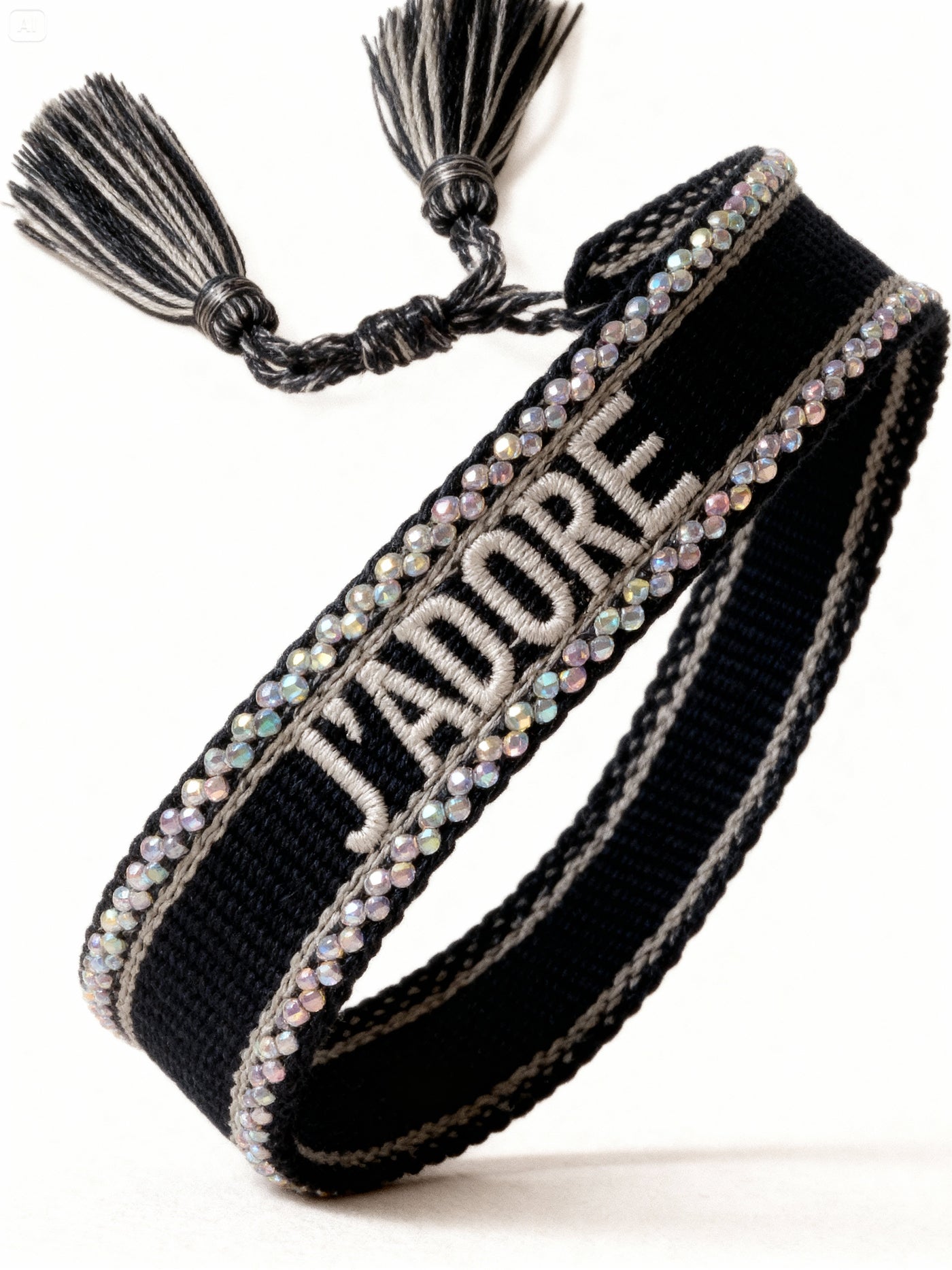 Bracelet "J'ADORE" noir｜SOWO