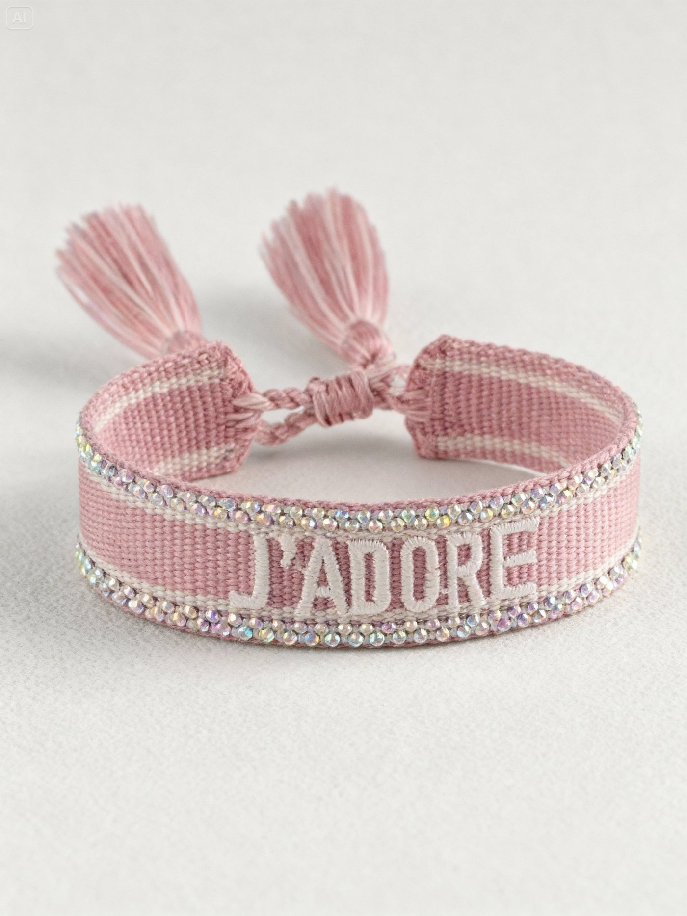 Bracelet "J'ADORE" mauve｜SOWO